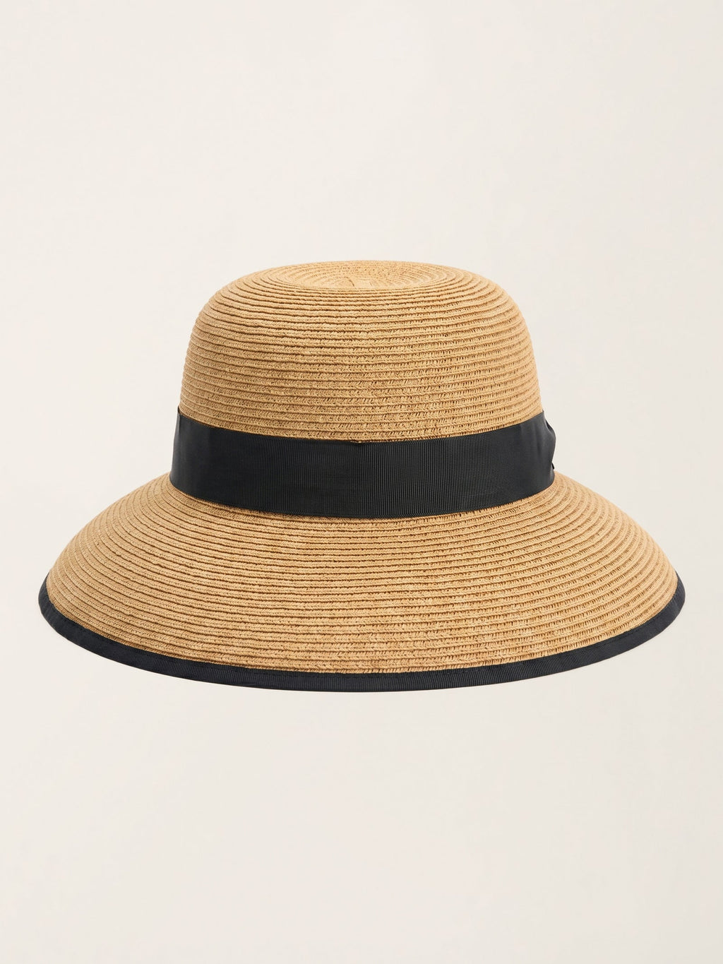Handwoven Paper Straw Wide-Brim Sun Hat With Bow