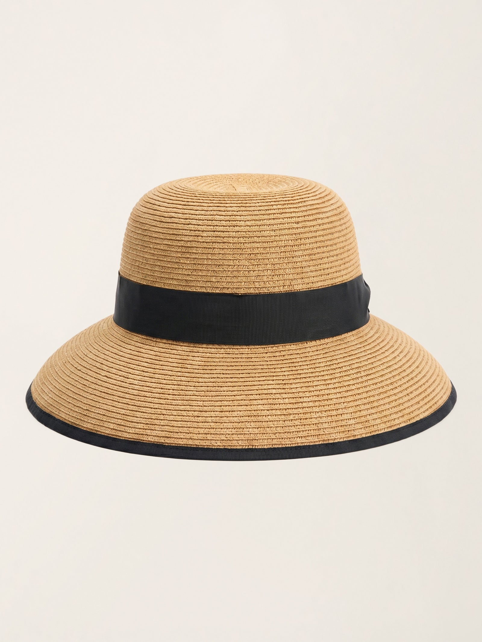 Handwoven Paper Straw Wide-Brim Sun Hat With Bow