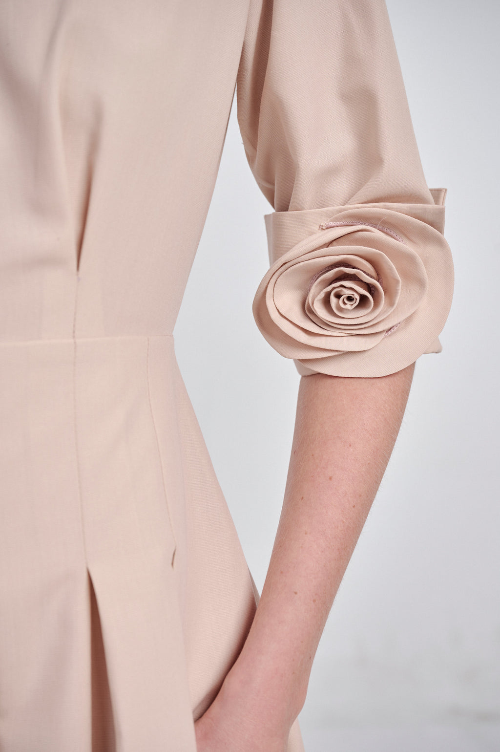 Rose Sleeves Shirt Dress